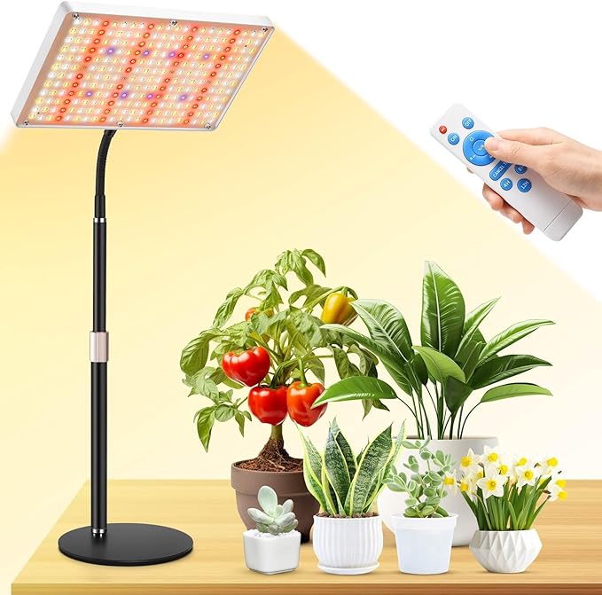 DragonLight Upgrade Desk LED Grow Lights Full Spectrum Dimmable Grow Light with Remote Control for Greenhouse and Indoor Plant Veg and Flower Growing [Tabletop]