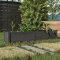 Garden Raised Bed Garden beds Outdoor Planter Boxes Outdoor Suitable for Backyard Flowers Restaurants Patios Gray 59.1x12.2x12.2 Solid Wood Pine