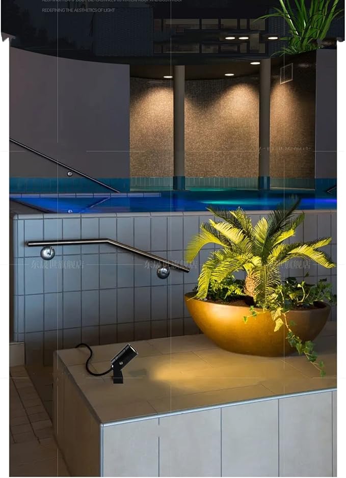 Outdoor Building Exterior Wall Projector Lights - LED Beam Spotlights - Narrow Beam Spotlights Remote Illumination Spotlights for Outdoor Building Lighting IP65 Waterproof