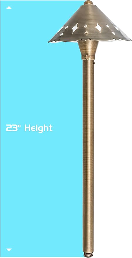 Westgate Lighting LED Area Light- Built-in Integrated LED Outdoor Light - 6 Height of Stem-Solid Brass Antique Bronze Finish Landscape Light- 12V of AC/DC Current (1)