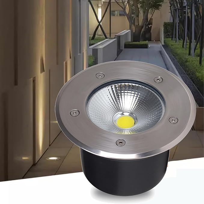 Spotlight Led Beam Light - Embedded Outdoor Led Spot Lights AC 111-240V Underground Lights IP65 Waterproof Landscape Garden Lights COB Underground Spotlights Ground Spotlights(White Light15W(150*