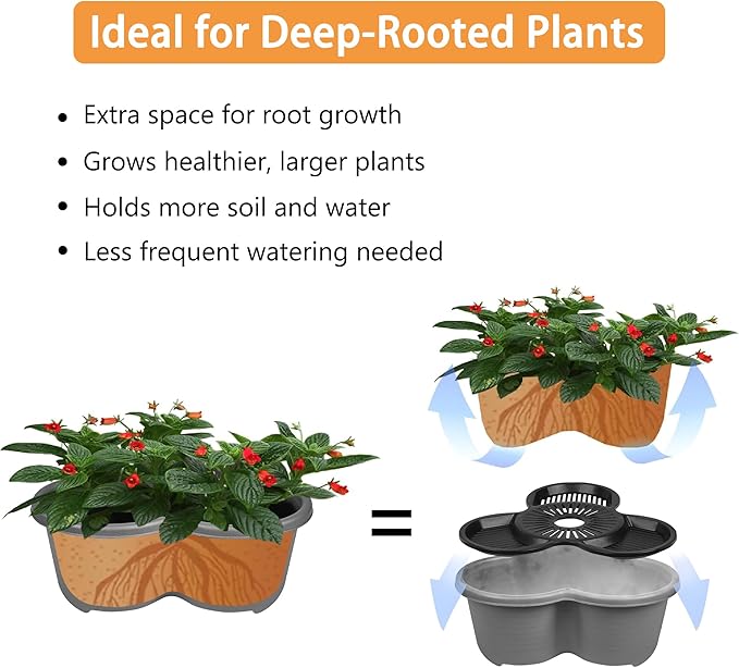 VECELO 7 Tier Vertical Garden Planter Self Watering Stackable Planters with Wheels for Strawberries Herbs Flowers Vegetables Dark Gray