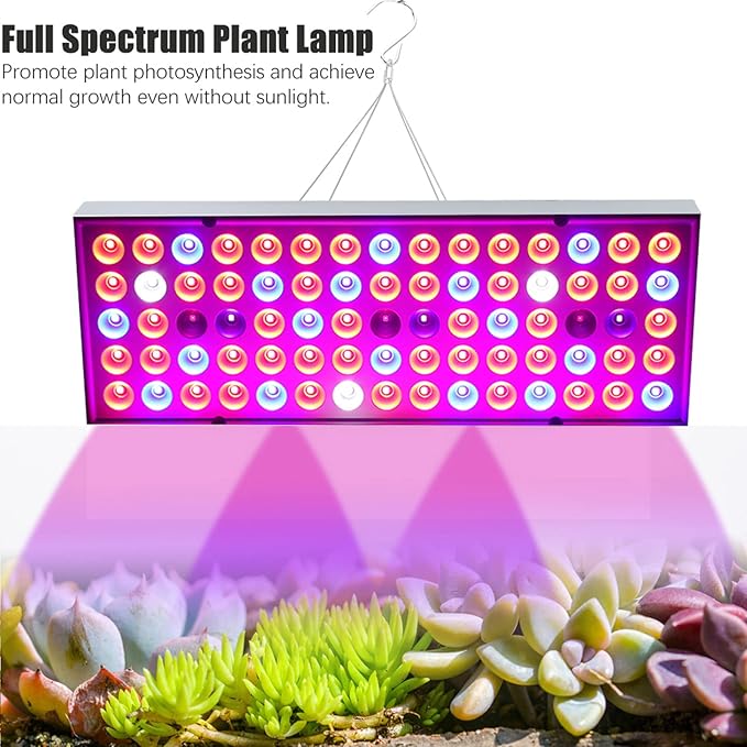LED Grow Lights Full Spectrum Grow Lamp 25W Plant Growing Seedling Lamp for Indoor Greenhouse Seedlings Veg Flowers US Plug 110‑220V