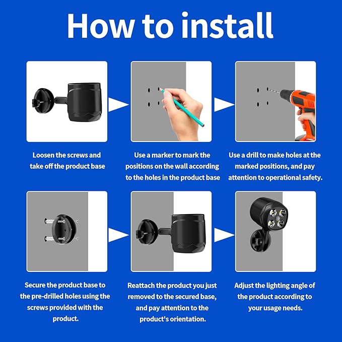 Battery Operated Outdoor Motion Sensor Light 600LM 6000K Waterproof Wide-Angle Detection Auto On/Off Wall Lightfor Garage Yard Front Door Stair and Driveway (2 Packs)