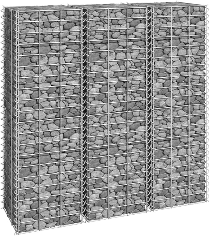 Gabion Raised Bed Silver Iron Medium Heavy Duty Gardening Pots &amp Planters 151249