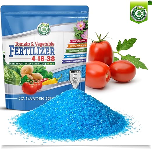 4-18-38 Fertilizer Made in USA – 100% Water Soluble Plant Food for Hydroponics and Soil Gardens - Tomatoes Peppers &amp Leafy Greens - Super Concentrated - Makes 1000 Gallons!