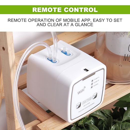 Wi Fi Enabled Drip Irrigation Kit with Dual Pump - DIY Automatic Watering System for Up to 20 Potted Plants Remote Controlled Stylebestp6hgmu879y
