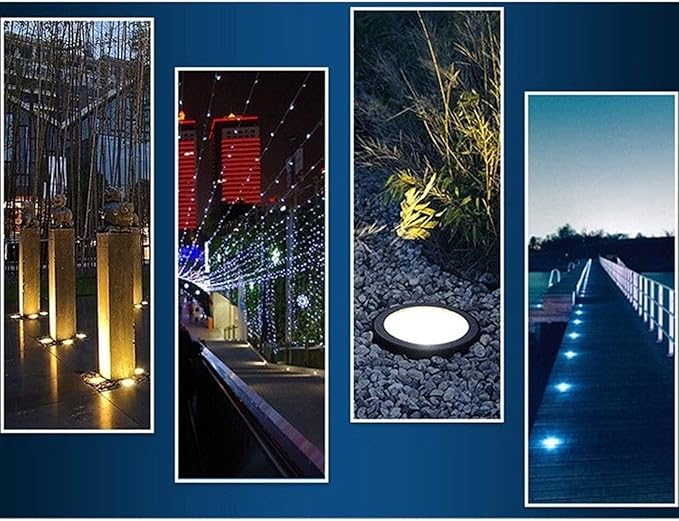 Outdoor Recessed LED Spot Light - AC85-265V LED Landscape Lights - Inground Garden Lamp IP67 Waterproof Outdoor Garden Lights Underground Beam Underground Spotlight(RGB1w)