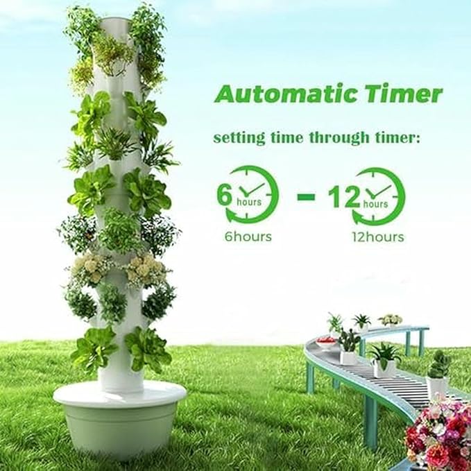 Hydroponics Growing System Indoor/Outdoor Vertical Tower Kit Smart Garden Planter for Vegetables for Gardening Enthusiasts-