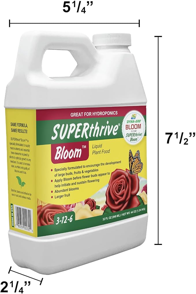 Dyna-Gro Bloom BLM-032 3-12-6 Plant Food 1-Quart