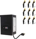 GKOLED Solid Brass Landscape Spotlights (MR16 Bulb Included) with 120W Low Voltage Transformer