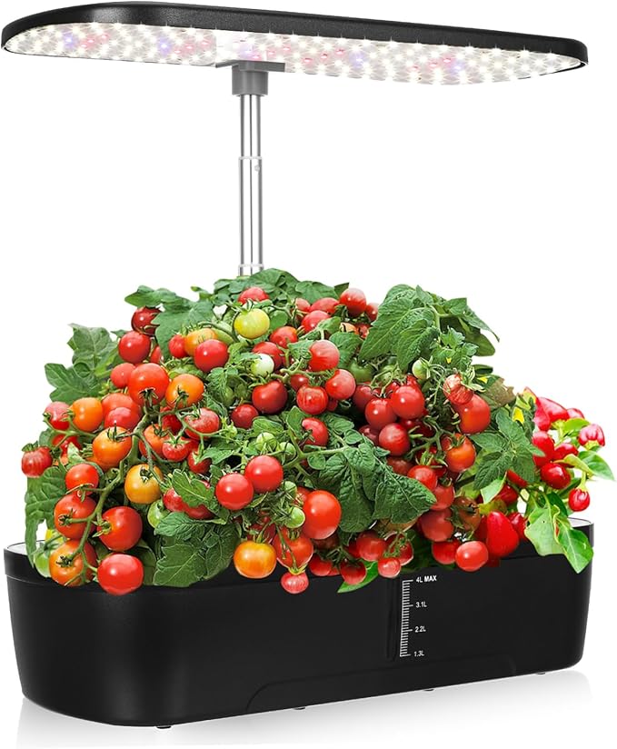 1 Set Indoor Hydroponic Growing System with Light Plant Growing Kit for Efficient Home Gardening Automatic Watering Space Saving Design US Plug Included