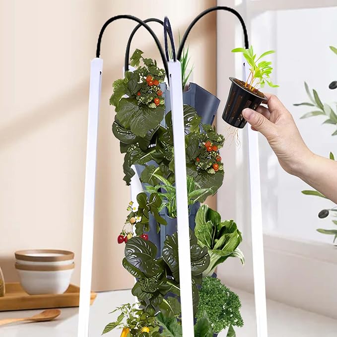 Hydroponic Growing System with Grow Lights Indoor Gardening System Grow Plant Food at Home with 40 Pieces at a time for Fruits Vegetables Herbs and Miniature Greens (No Seedlings Included)