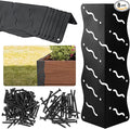Set of 8 Raised Bed Edging BracketCorner Brackets with Wood Screws Rust Resistant Metal Connectors 11 x 3 x 3 for 20-24 Beds Raised Bed Corners for Vegetable Planter Garden Matte Black