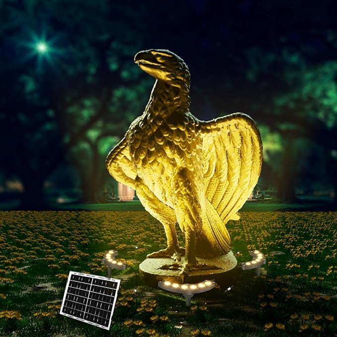 Solar Palm Tree Lights Outdoor Warm Light 3000K - Solar Spotlights for Plam Trees 12000 mAh Batteries Solar Powered LED Ring Tree Lights up to 12+ Hours for Outside House Garden Landscape Large Trees