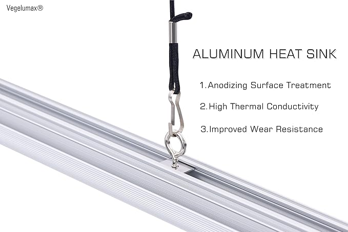 LED Grow Light Lamp for Indoor Plant Seedling Germination Vege Flower GrowthFull Spectrum CRI 90+ High Output White Light CCT 6500KIsolated Dimming Driver with On/Off Switch100 Watt4Feet