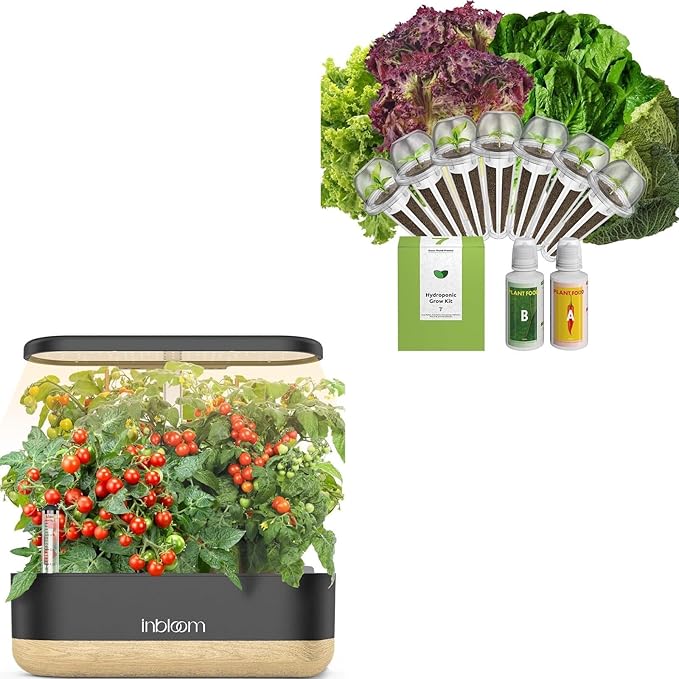 inbloom Hydroponics Growing System 12 Pods and Organic Salad Lettuce Seed Pod Kit