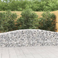 2-Pack Gabion Basket Planter Set 157.5x19.7 Galvanized Iron Decorative Inlays Modern Rectangular Garden Bed for Outdoor Patio Backyard &amp Landscape