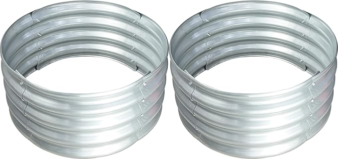 Raised Garden Bed Planter 2 Pack Round 2ft for Outdoor for Vegetable Flower