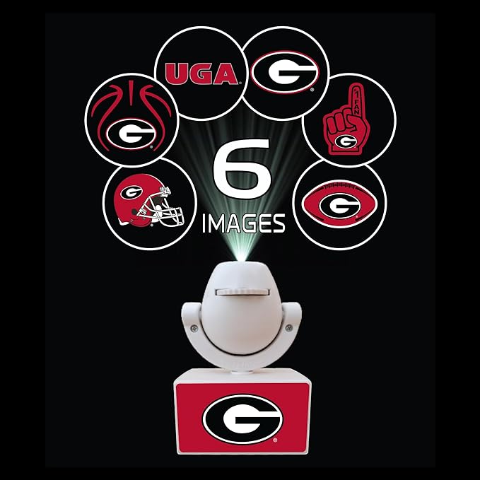 Sporticulture NCAA American Football Michigan State Spartans - Adjustable Led Mini Spotlight Projector with 6 Team Logo Designs - Portable &amp Rechargeable Spotlight - Battery-Operated - 4.37” x 3.1