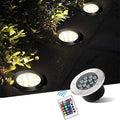 LED Landscape Lights - Outdoor Buried Lights Recessed Underground Lamp IP67 Waterproof Garden Ground Lights Landscape Decor Lighting Spotlight for DrivewayRgb-9W