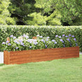 Corten Steel Outdoor Garden Raised Bed Garden Planter Box for Vegetables Flowers Herbs Rusty 126x15.7x17.7 Corten Steel-243