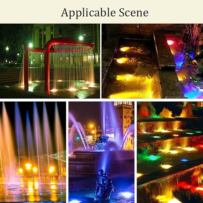 Underwater Pond Light Submersible Led Pool Lights IP68 Waterproof Stainless Steel Fountain Light Low Voltage DC12/24V Recessed Underground Light for Landscape Walls Spotlights(White12W-DC24V)