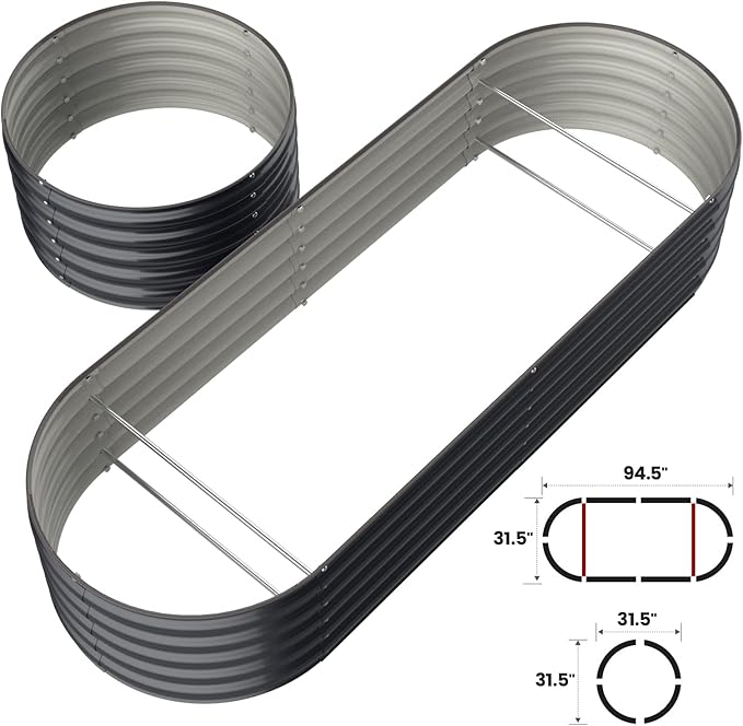 Olle Bracing Rods Removable Assembled Stainless Steel Material Light Firm for Raised Garden Bed 31 Inch Long