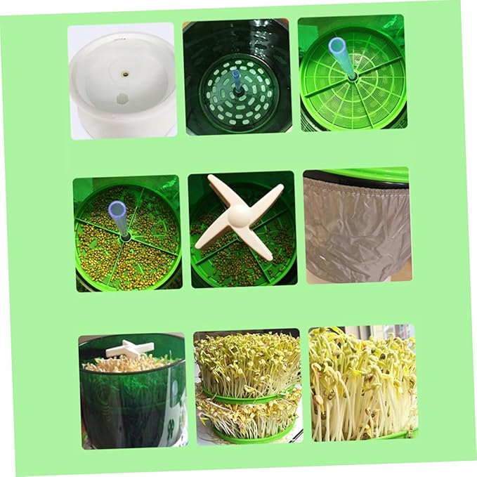 110v Intelligent Dual-Layer Bean Machine for Home Use Automatic Water Circulation Temperature Efficient Hydroponics System