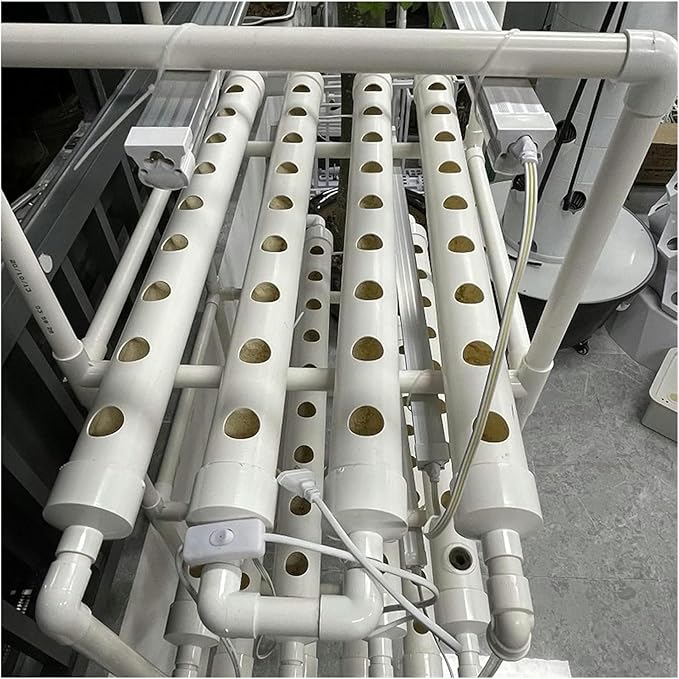 XENITE Hydroponics Growing System Vertical Hydroponics Growing System with Led Grow Lights for Family Farm Vegetables Planting Lecture Planter Hydroponic Tower