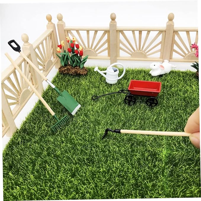 2 Sets Miniature Gardening Tool for Dollhouse Accessories Micro Garden Decor for DIY Lovers Create Lifelike Mini House Scenes