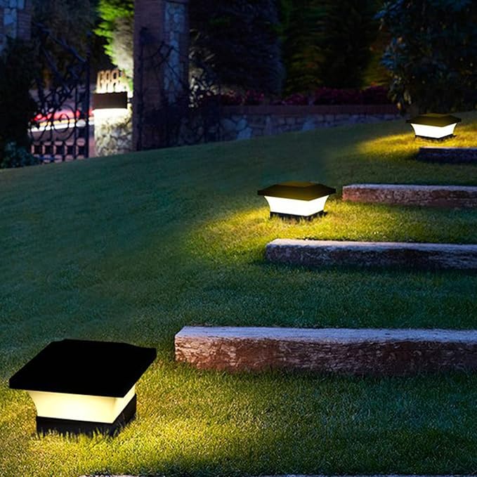 LED Outdoor Solar Lights Waterproof Landscape Spotlights Garden Lights Wireless Solar Powered Outdoor Lights/Lighting for Yard Walkway Driveway Porch Patio