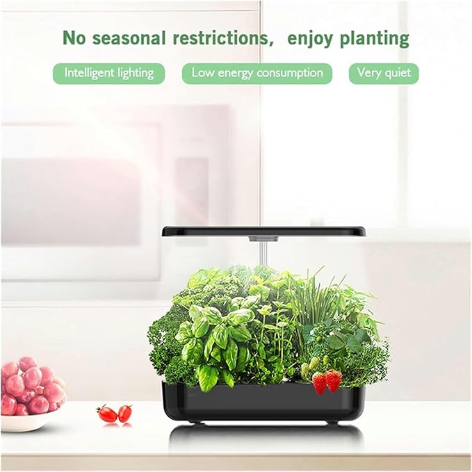 Vertical Garden for Interior 12 Interior Hydroponic Capsules Garden with Growth Light Intelligent Garden Pot Kitchen Automatic Timer