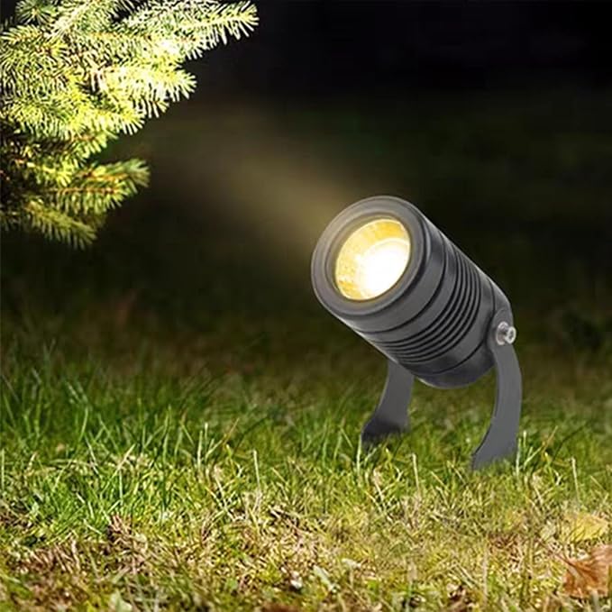 3W LED Spotlights - Waterproof IP67 Beam Light for Outdoor Building Illumination Long Range Narrow Floodlights Remote-Controlled Perfect for Garden and Landscape Lighting (Green)