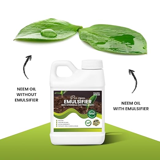 Pure Organic Emulsifier with Citronella (Wetting Agent) - 100% Pure Vegetable Oil Base for Plants Trees Flowers &amp Shrubs - Premium Quality (32 oz)