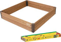 Miracle-GRO 4 x 4 Ft. Wooden Raised Garden Bed 12.8 Cu. Ft. Above Ground Garden with Powder-Coated Metal Brackets for Decks and Yards