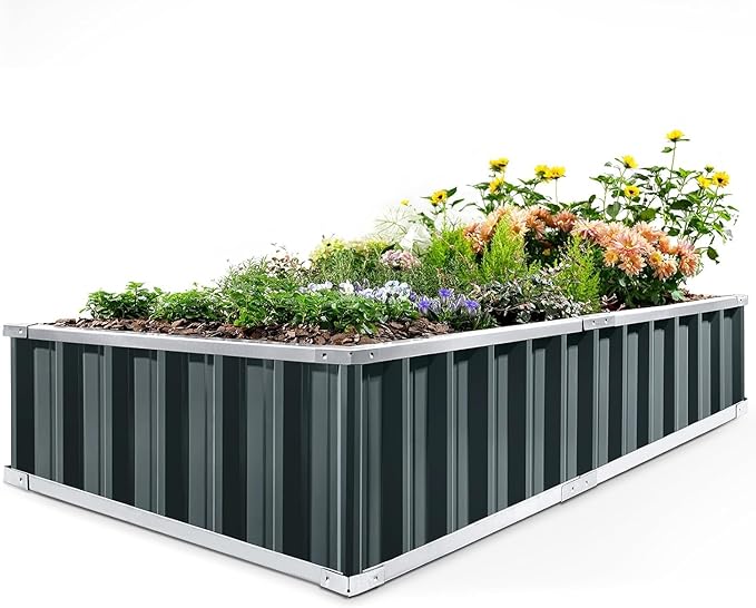 KING BIRD Faster Assembly Raised Garden Bed Bundle with 68x36x12 in Raised Garden Bed