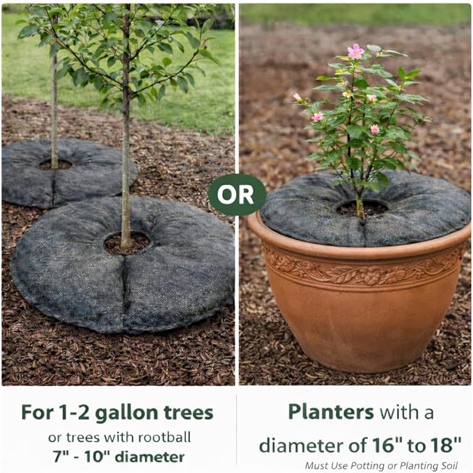 SteadySpring(R) Smart 30+Day Watering Mat Auto Refills with Rain for Tomato Plants Peppers Veggies Perennials Annuals in 1-2 Gallon Containers or with a 7 in to 10 in Root Ball (1)