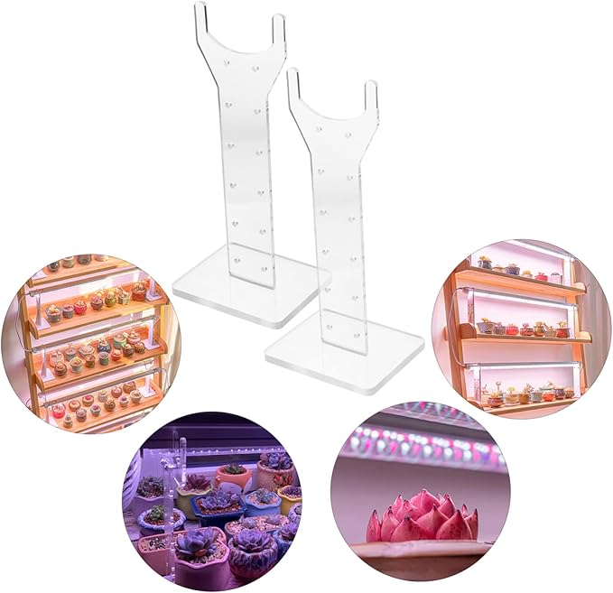 1Pair Plant Light Stand for Indoor Growing Simple Design Grow Lights Rack High Grade Material Suitable for Greenhouse Plants Easy Installation and Use