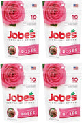 Jobes vznmYB Rose Fertilizer Spikes 9-12-9 Time Release Fertilizer for All Flowering Shrubs 10 Spikes (4 Pack)