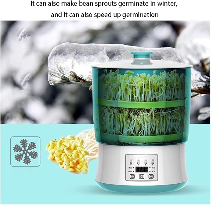 Automatic Sprouter Bean Growing Machine 2/3 Layers Seed Germination Kit Automatic Sprinkler Seed Sprouts Maker Homemade Seed Grow Cereal Tool