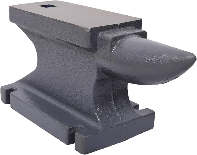 Donext Cast Iron Anvil Tool 8.5x4 Inch Blacksmith Anvil with Round Horn &amp Hardy Hole Heavy Duty Metalworking Tool for Forging Shaping Bending