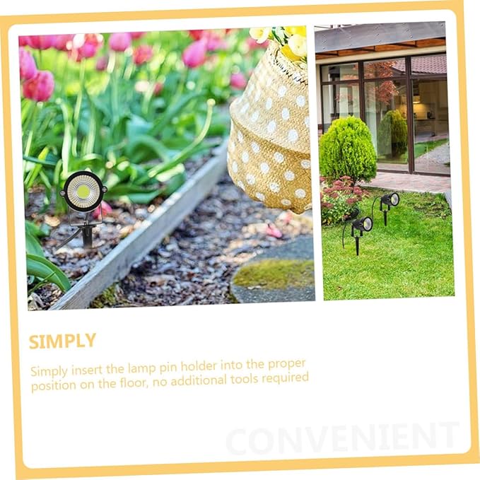 2pcs Outdoor Led Garden Lights Stake Weatherproof Landscape Powered Ground Lamp for Pathway Pool