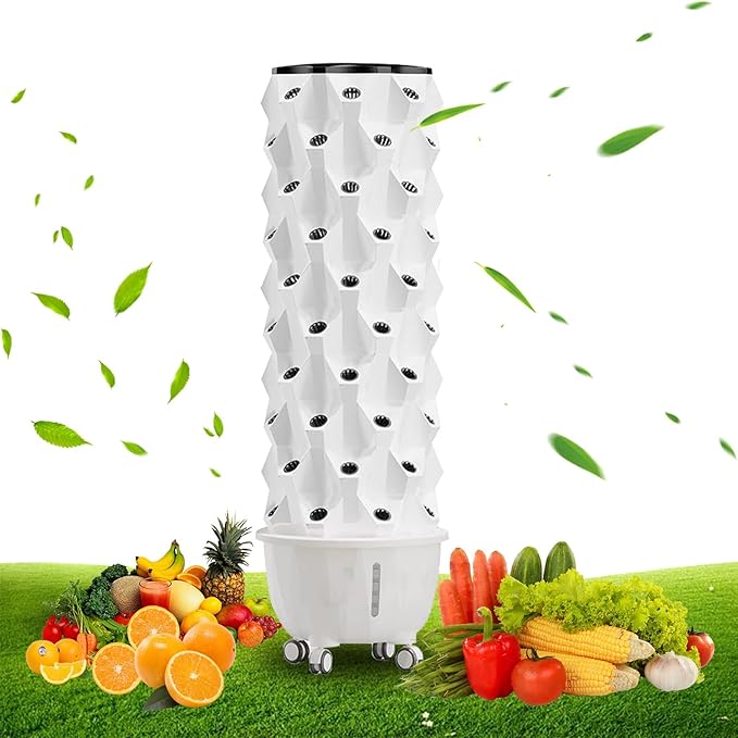 Hydroponics Growing System Aeroponic Tower Garden System Vertical Hydroponic Garden Tower for Gardening Lover for Herbs Fruits and Vegetable(180cm/71in)