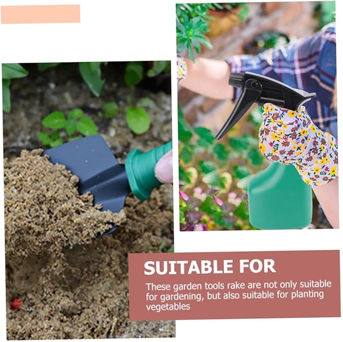 Garden Tool Set with Shovel and Rake 5pcs Portable Gardening Tool Kit with Storage Case for Outdoor Planting and Lawn Care