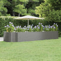 Metal Raised Garden Bed Garden Raised Bed Powder-Coated Steel Outdoor Planter Box for Vegetables Herbs Flowers 176x55.1x26.8-182