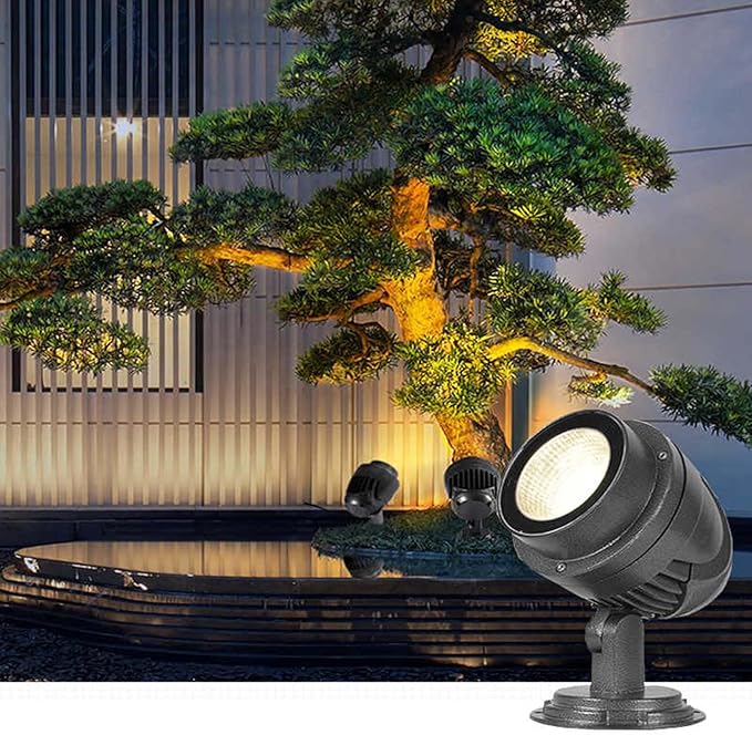 LED Floodlights - IP65 Outdoor Waterproof Spotlights 220V COB Tree Illumination Landscape Lamps Spotlight Led Beam Light for Garden Villa Courtyard Lawn Lighting(White Light20w)
