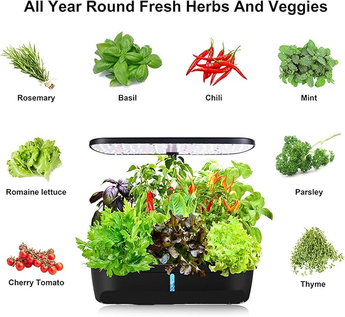 Hydroponic Equipment 8Hole Hydroponics System Kits Box Intelligent Vegetables Planters Home Indoor LED Growth Lamp Soilless Cultivation Equipment Indoor Garden