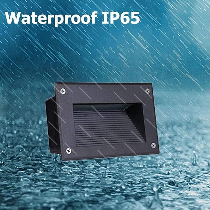 IP66 Waterproof Narrow Beam Spotlight - Landscape Lights LED Step Light Recessed Staircase Wall Light 3W for Staircase Garden Passage Landscape Projection Lighting(Warm Whit24v)