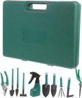 TOYANDONA Garden Tool Set Kit Shovel Rake Shear Sprayer Storage Case Heavy Duty Tools for Gardening Planting Weeding